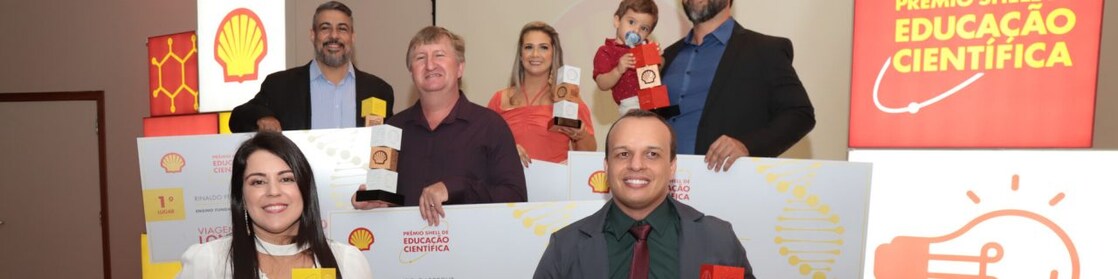 Na foto, os vencedores da edição 2019 do Prêmio Shell de Educação Científica no Espírito Santo